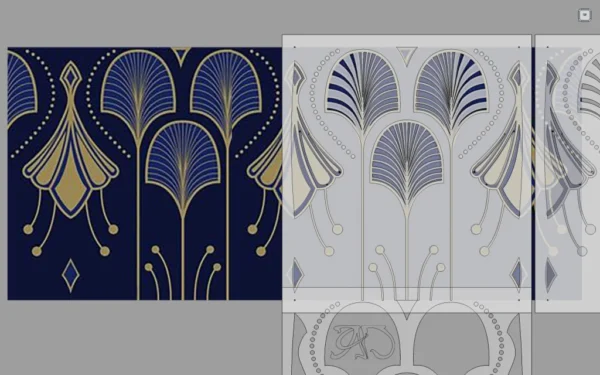 A&D Art Deco Wall Border Stencil #187, set of pdf, dxf, svg files - Image 6