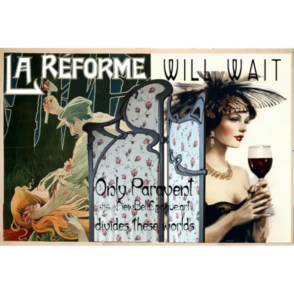 A&D Art Nouveau poster "Reforms will wait" #3, wall decor, digital file 3822x2571 px,  jpg + webp