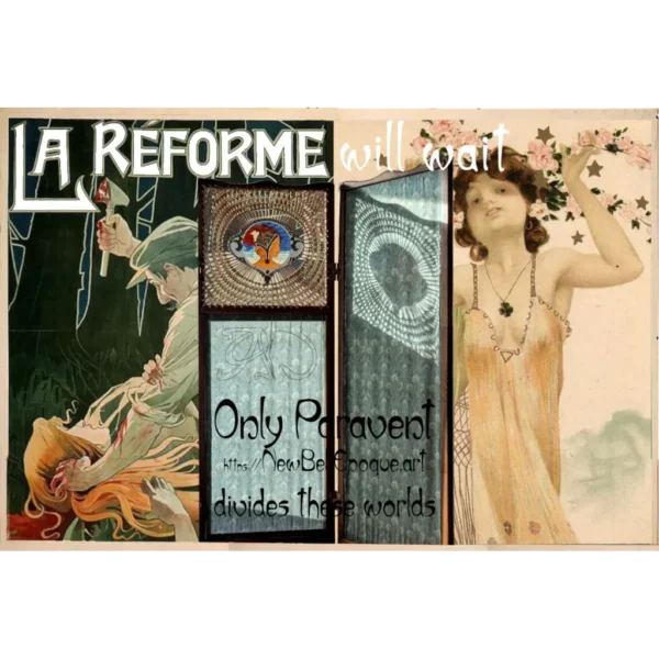 A&D Art Nouveau poster "Reforms will wait" #5, wall decor, digital file 3822x2571 px,  jpg + webp