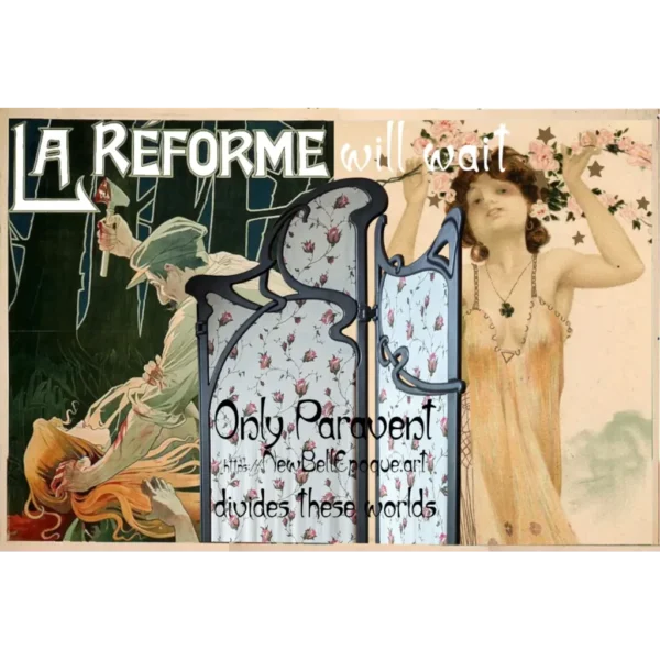 A&D Art Nouveau poster "Reforms will wait" #6, wall decor, digital file 3822x2571 px,  jpg + webp