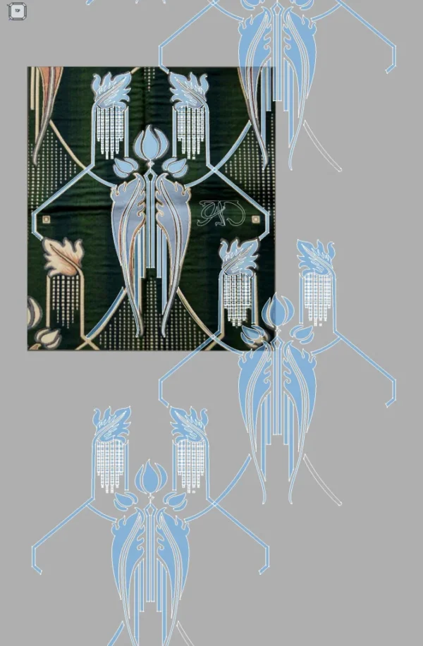 A&D Art Nouveau Wall Border Stencil #194, set of pdf, dxf, svg files - Image 3