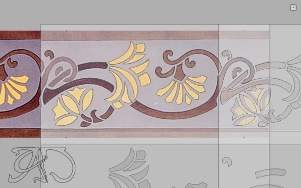 A&D Art Nouveau Wall Border Stencil #188, set of pdf, dxf, svg files - Image 5