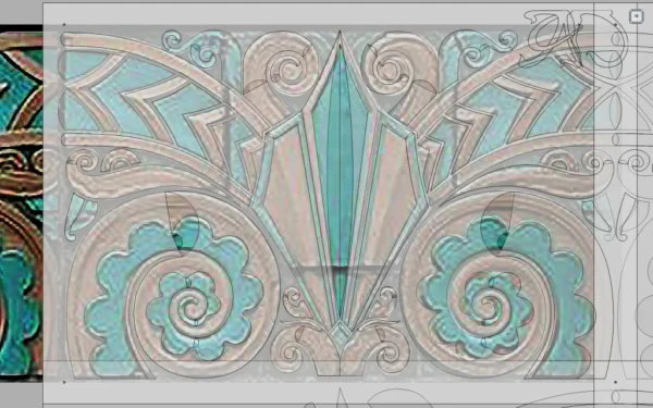 A&D Art Deco Wall Border Stencil #175, set of pdf, dxf, svg files - Image 5