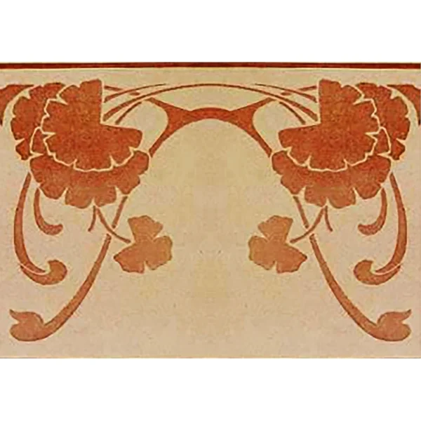 A&D Art Nouveau Wall Border Stencil #203, set of pdf, dxf, svg files