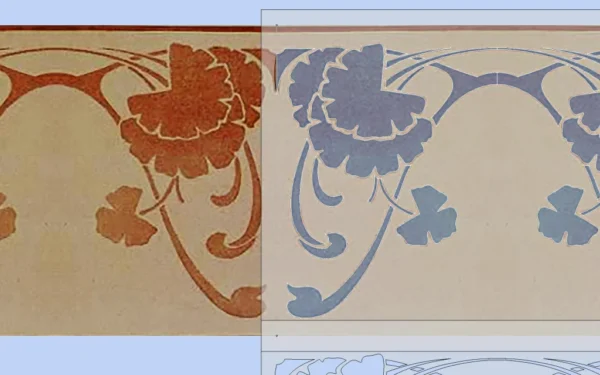 A&D Art Nouveau Wall Border Stencil #203, set of pdf, dxf, svg files - Image 8