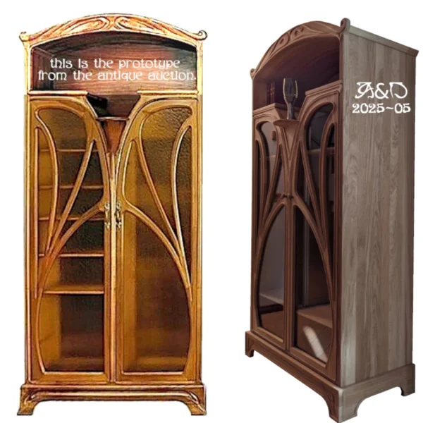 A&D Art Nouveau bookcase, art nouveau furniture - Image 2