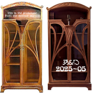 A&D Art Nouveau bookcase, art nouveau furniture