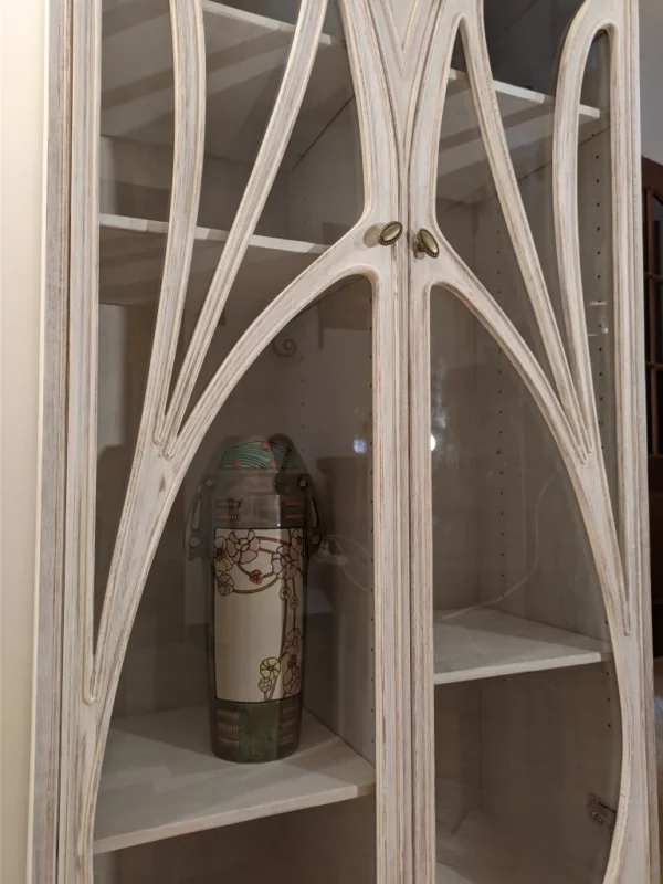 A&D Art Nouveau bookcase in shabby style version, art nouveau furniture - Image 5