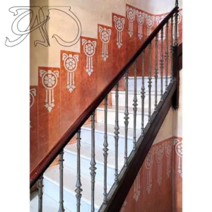 A&D Art Nouveau Wall Border Stencil #213, set of pdf, dxf, svg files