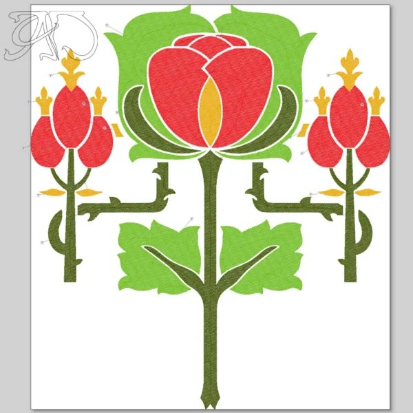A&D Art Nouveau machine embroidery design #217, machine embroidery pes + pec + exp + jef + dst + pdf file - Image 6