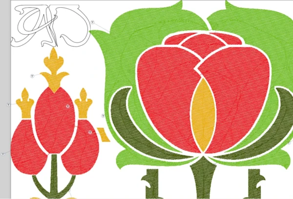 A&D Art Nouveau machine embroidery design #217, machine embroidery pes + pec + exp + jef + dst + pdf file - Image 5