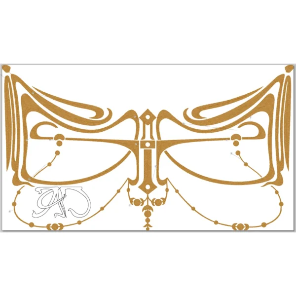 A&D Art Nouveau machine embroidery design #209, machine embroidery pes + pec + exp + jef + dst + pdf file