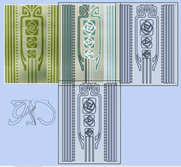 A&D Art Nouveau machine embroidery design #199, machine embroidery pes + pec + exp + jef + dst + pdf file - Image 7
