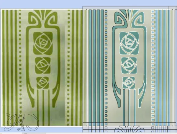 A&D Art Nouveau Wall Border Stencil #199, set of pdf, dxf, svg files - Image 4
