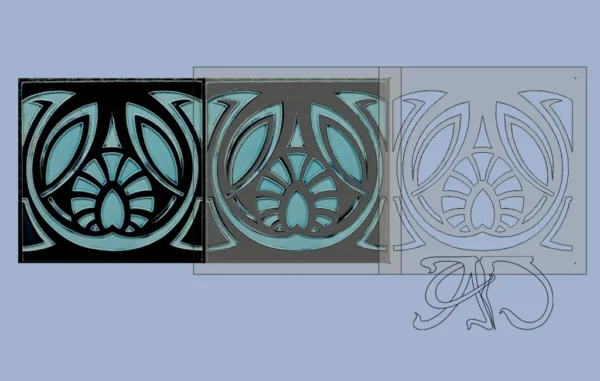 A&D Art Nouveau machine embroidery design #191, machine embroidery pes + pec + exp + jef + dst + pdf file - Image 7