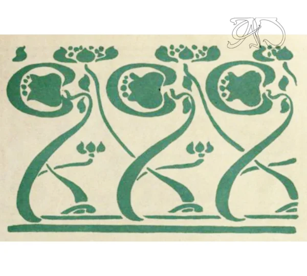 A&D Art Nouveau machine embroidery design #224, machine embroidery pes + pec + exp + jef + dst + pdf file