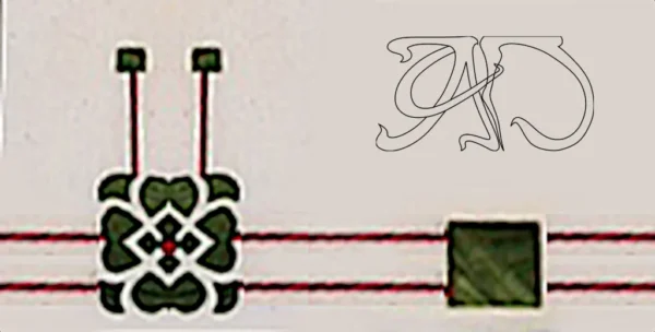 A&D Art Nouveau machine embroidery design #227, machine embroidery pes + pec + exp + jef + dst + pdf file - Image 4