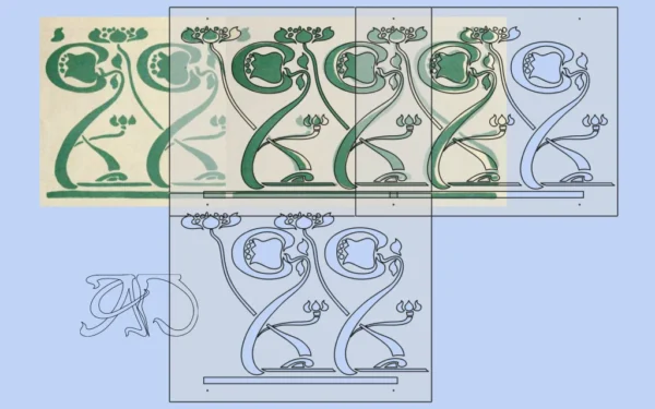 A&D Art Nouveau machine embroidery design #224, machine embroidery pes + pec + exp + jef + dst + pdf file - Image 8
