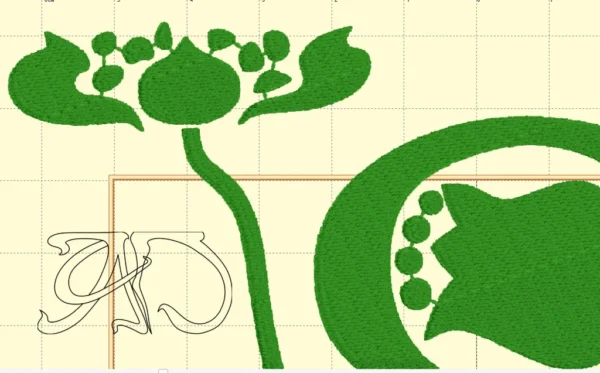 A&D Art Nouveau machine embroidery design #224, machine embroidery pes + pec + exp + jef + dst + pdf file - Image 5