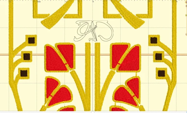 A&D Art Nouveau machine embroidery design #221, machine embroidery pes + pec + exp + jef + dst + pdf file - Image 4