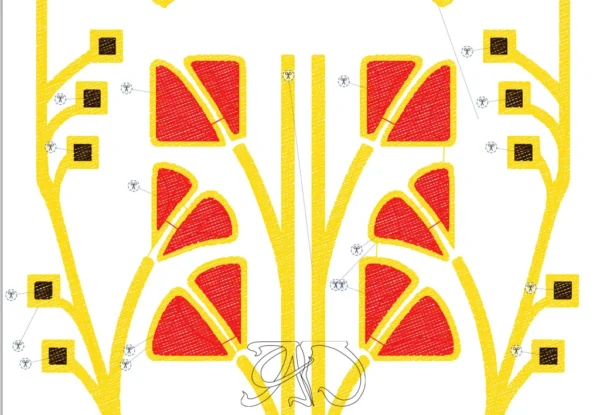 A&D Art Nouveau machine embroidery design #221, machine embroidery pes + pec + exp + jef + dst + pdf file - Image 7