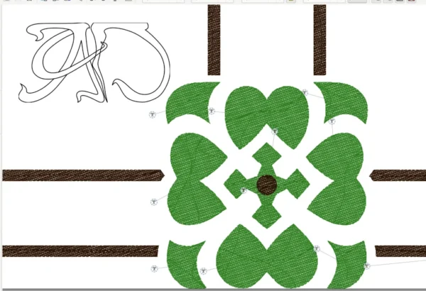 A&D Art Nouveau machine embroidery design #227, machine embroidery pes + pec + exp + jef + dst + pdf file - Image 8