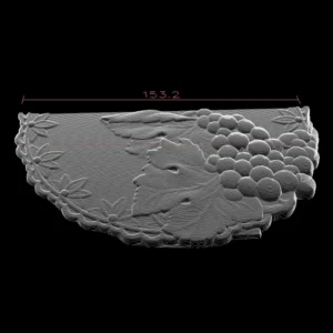 Art Nouveau 3D model of an antique napkin holder bas-relief - like a cloud of dots for craftsmen