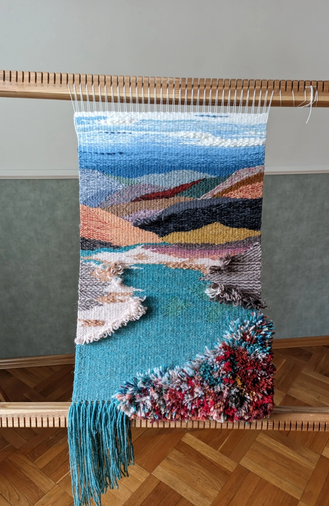 Woven wall hanging tapestry, wall decor, wool handmade wall art - Image 3