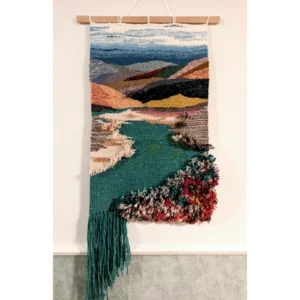 Woven wall hanging tapestry, wall decor, wool handmade wall art