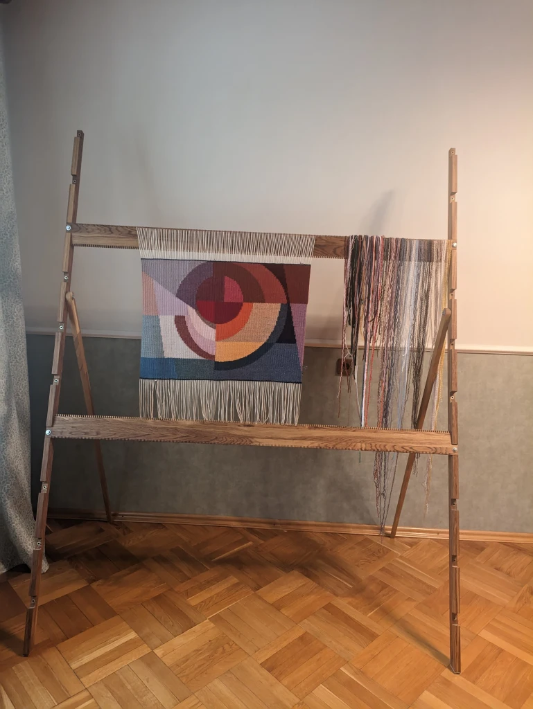 Woven wall hanging tapestry "Colorful abstraction" - Image 7