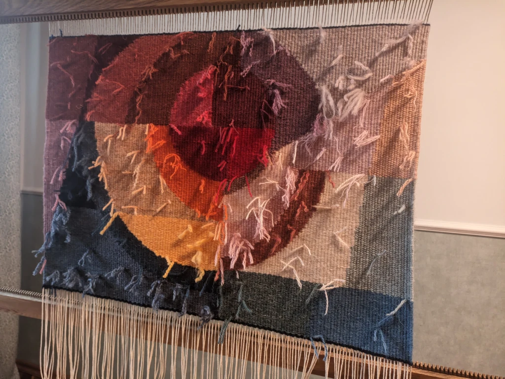 Woven wall hanging tapestry "Colorful abstraction" - Image 8