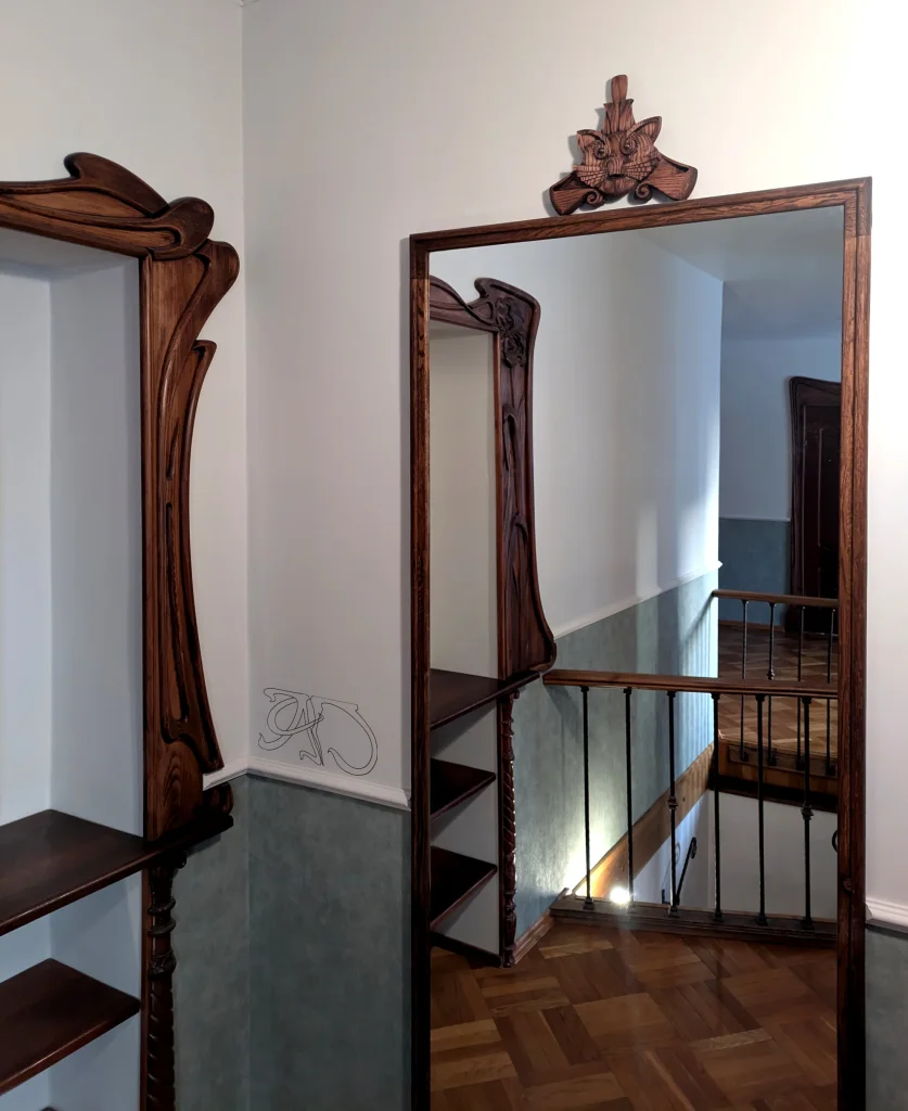 A&D Art Deco bas-relief of a playful cat, Wood decorate a Headboard or Wood decorate a door as cat decor ideas - Image 3