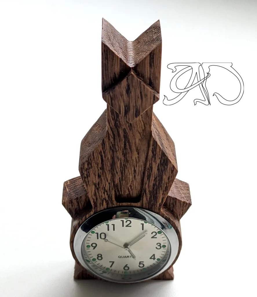 Art Deco small desk clock #11-2 - Image 4
