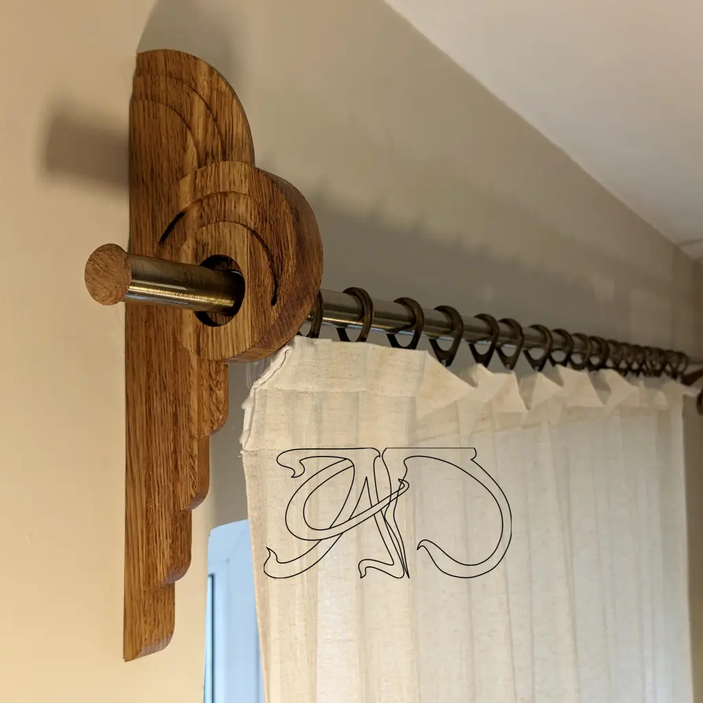 1 ps A&D Art Deco curtain rod bracket #15 - Image 14
