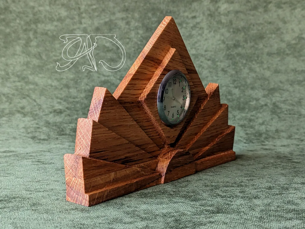 Art Deco Sunset - small desk clock #15 - Image 8