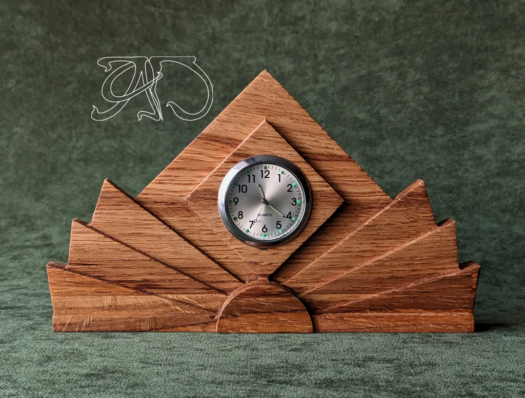 Art Deco Sunset - small desk clock #15 - Image 4