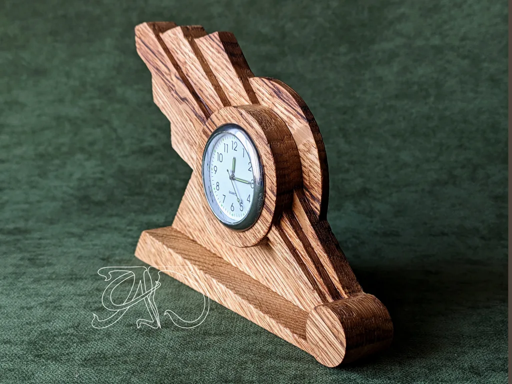 Art Deco Ray - middle desk clock #17-2 - Image 8