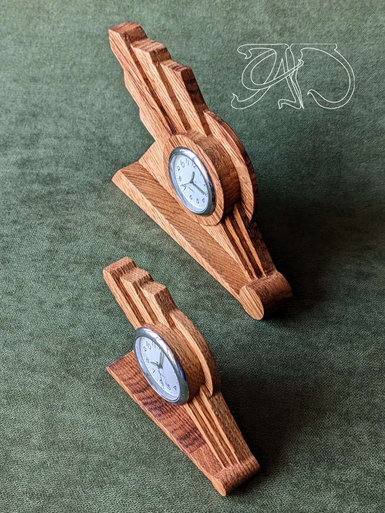 Art Deco Ray - small desk clock #17-1 - Image 3