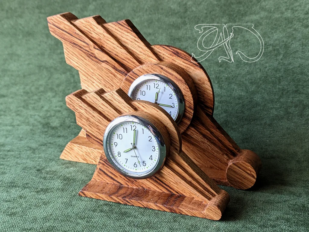 Art Deco Ray - small desk clock #17-1 - Image 4
