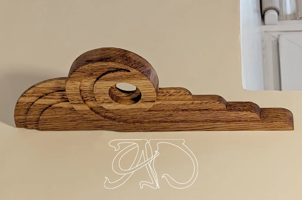 1 ps A&D Art Deco curtain rod bracket #15 - Image 12