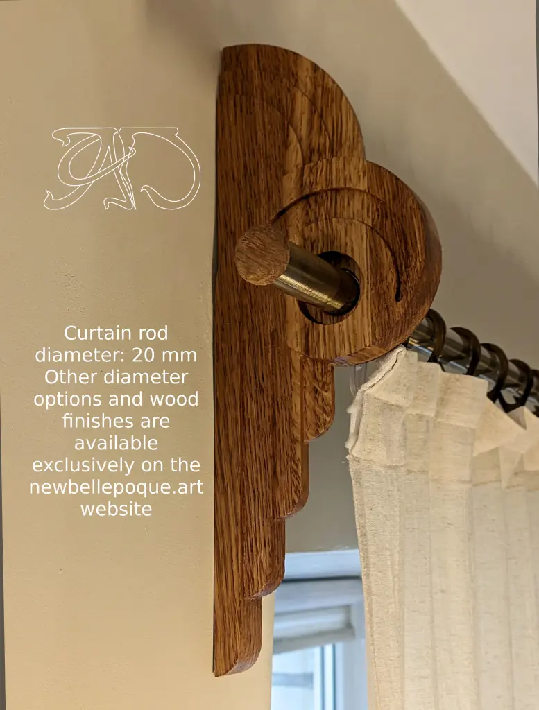 1 ps A&D Art Deco curtain rod bracket #15 - Image 9