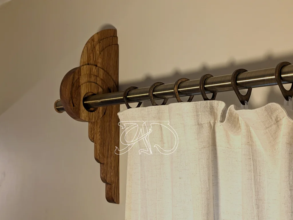 1 ps A&D Art Deco curtain rod bracket #15 - Image 8
