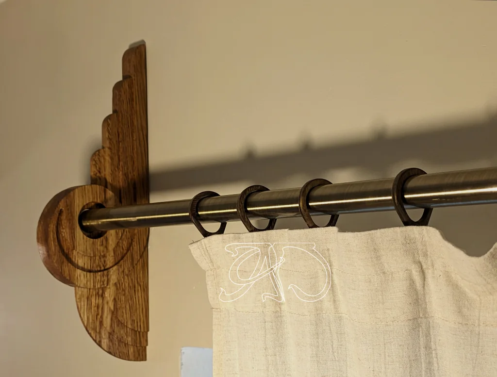 1 ps A&D Art Deco curtain rod bracket #15 - Image 7