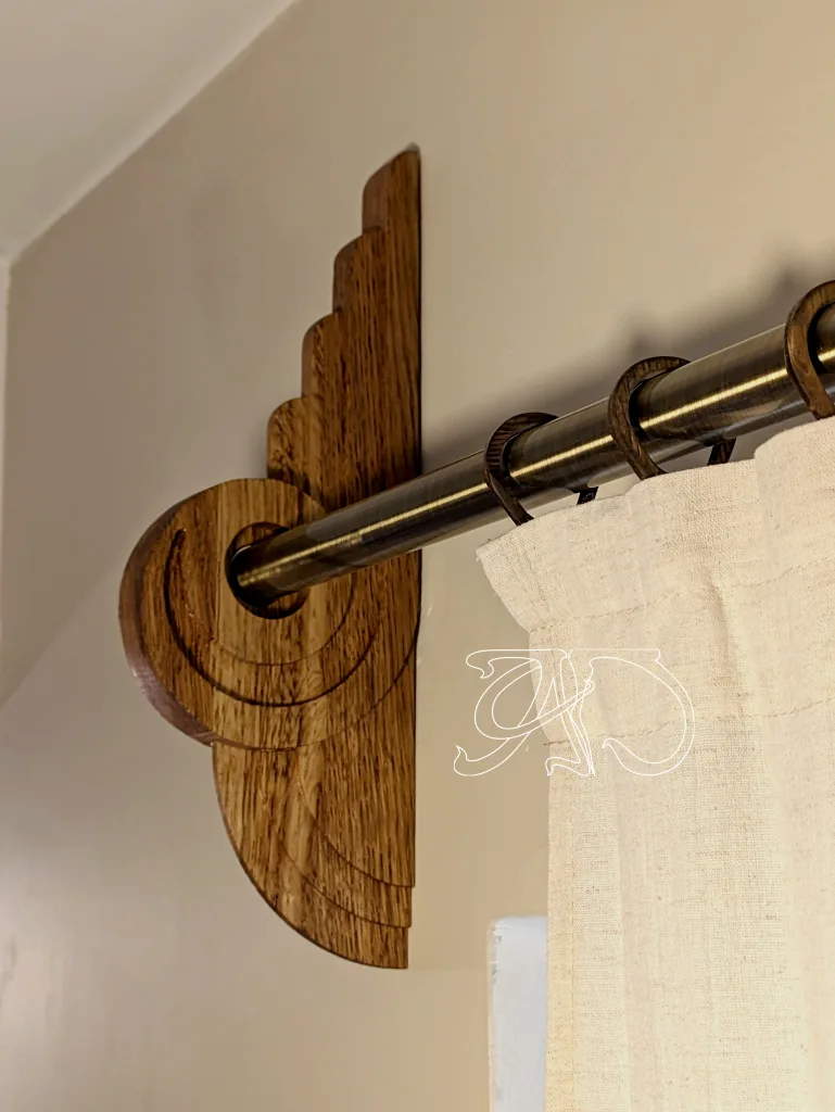 1 ps A&D Art Deco curtain rod bracket #15 - Image 6