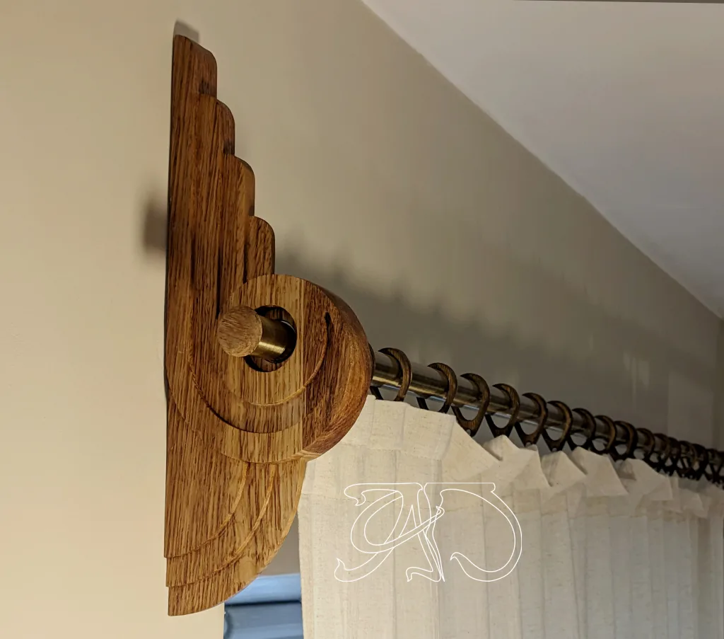 1 ps A&D Art Deco curtain rod bracket #15 - Image 5