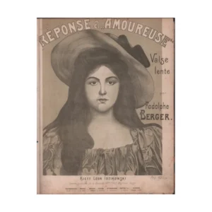 A&D Art Nouveau wall poster: REPONSE a AMOUREUSE valse lente - digital file, jpg